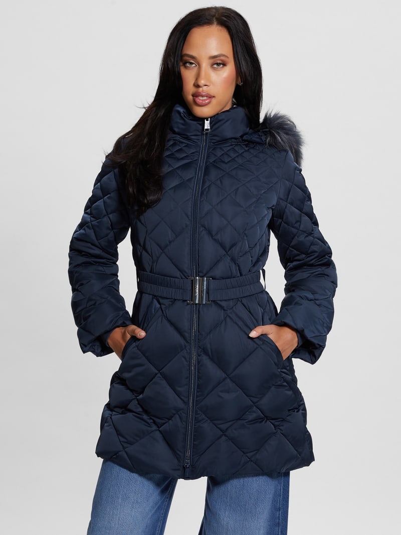 Eco Olga Quilted Down Jacket | GUESS Canada