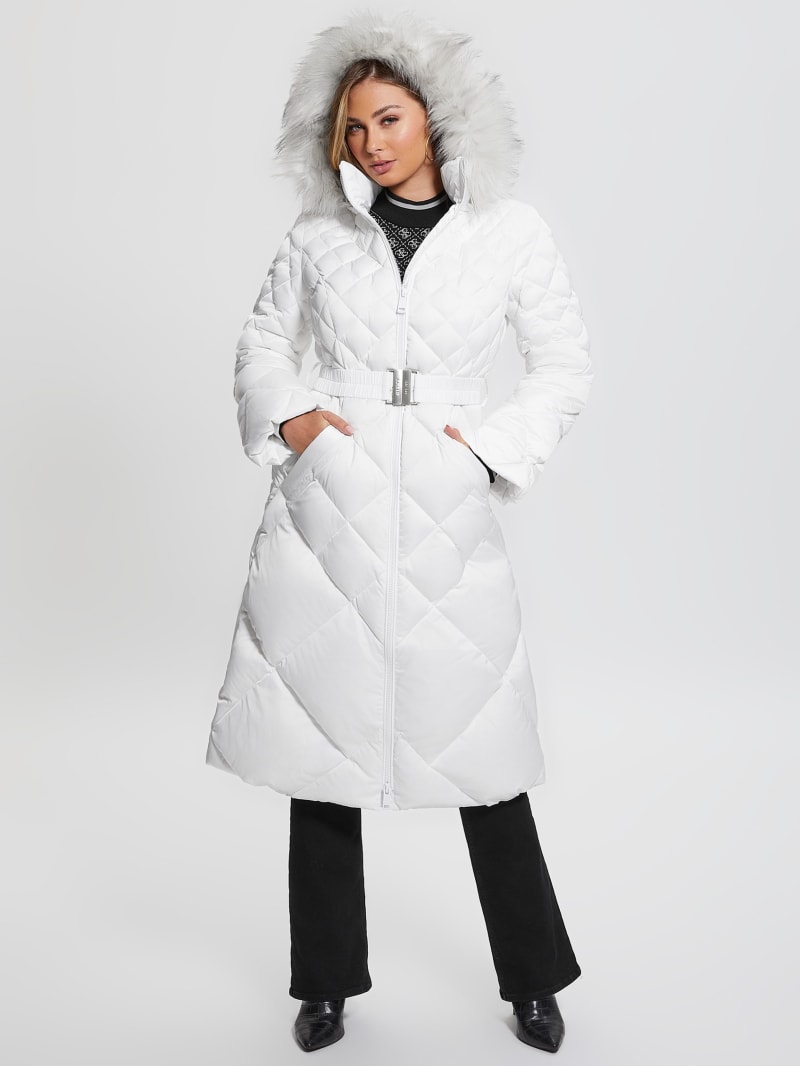 Guess joanna long puffer jacket clearance
