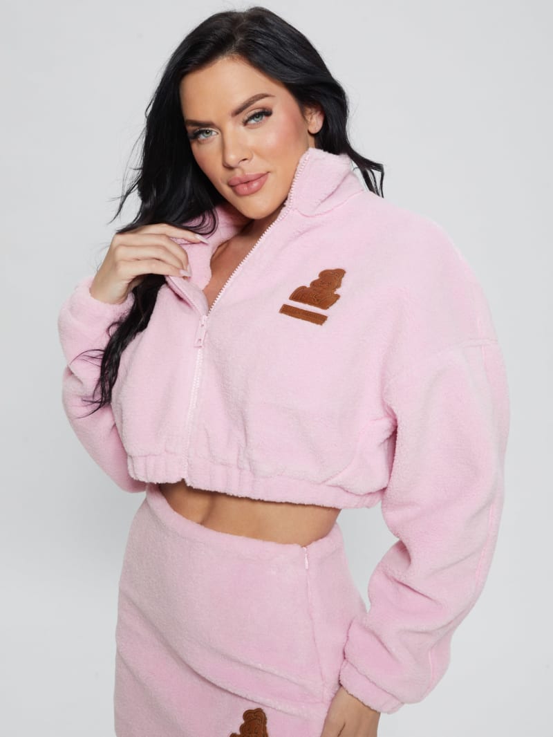 Sherpa crop hoodie sale