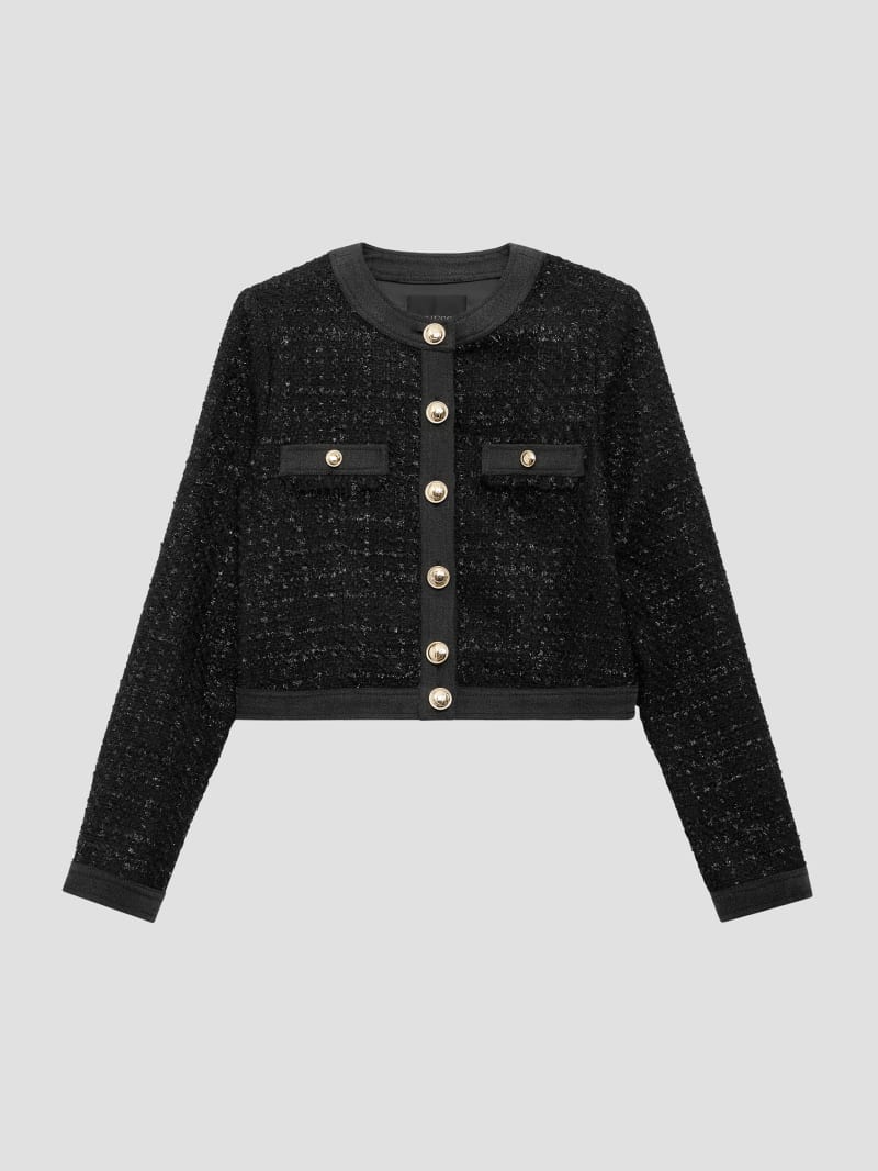 Clarissa Metallic Tweed Jacket | GUESS