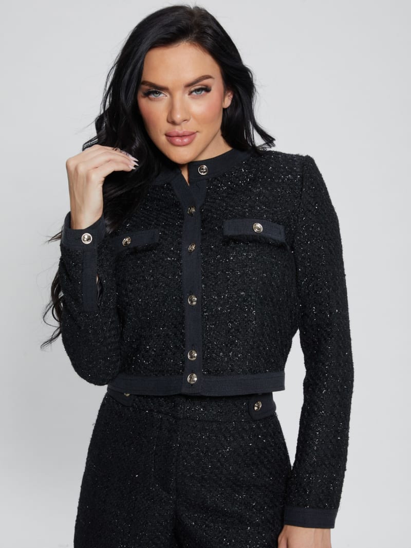 Clarissa Metallic Tweed Jacket GUESS