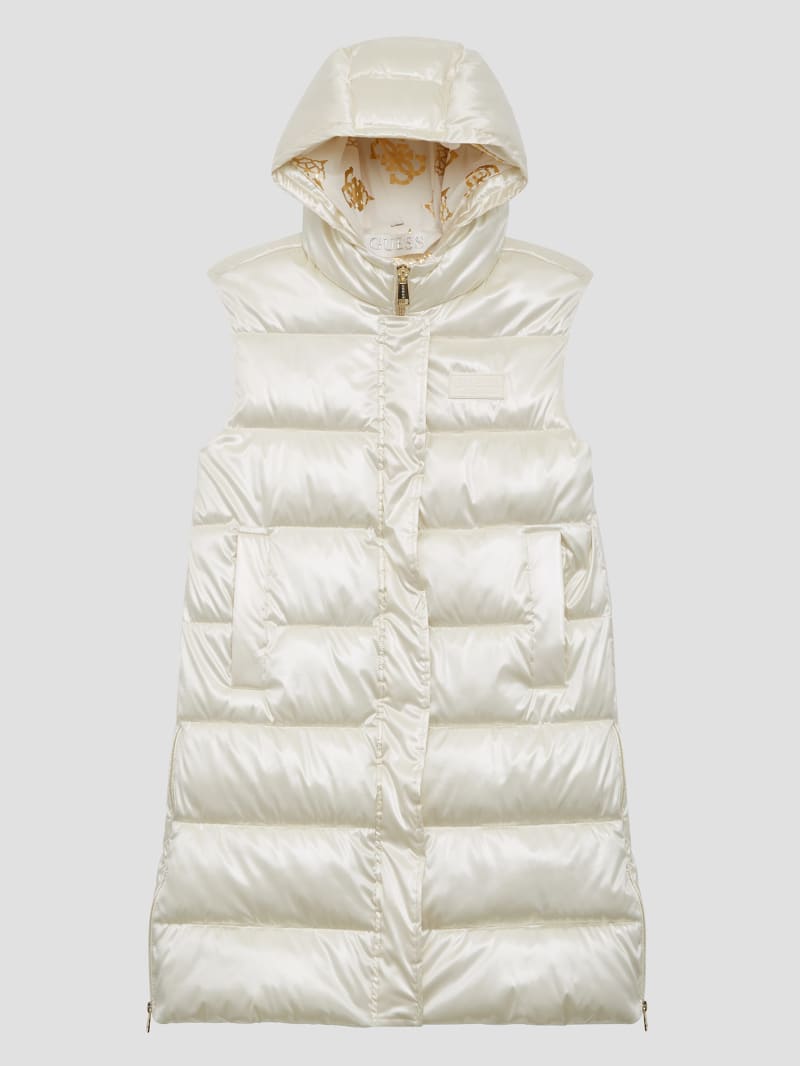 Long Hooded Puffer Vest