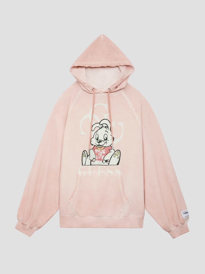 Rhinestone Bunny Graphic Hoodie