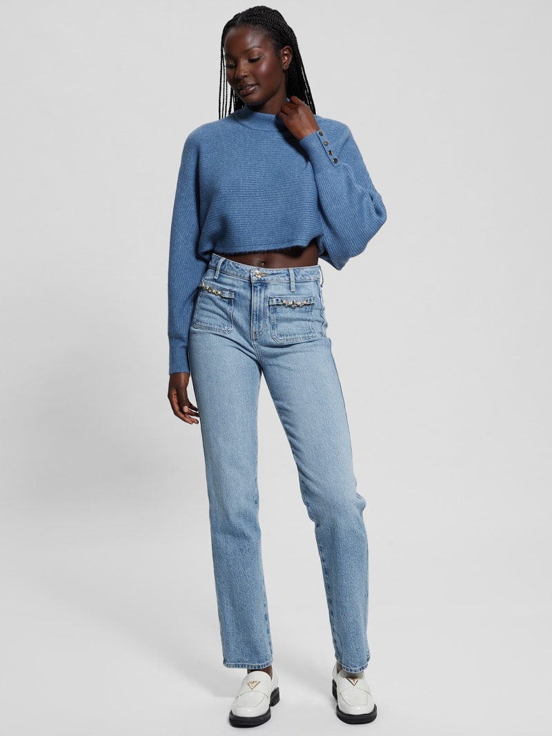 Toki Open Back Shrug Sweater | GUESS