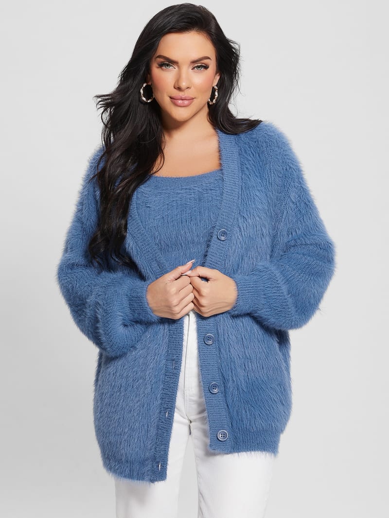 Sahar Fuzzy Cardigan Sweater