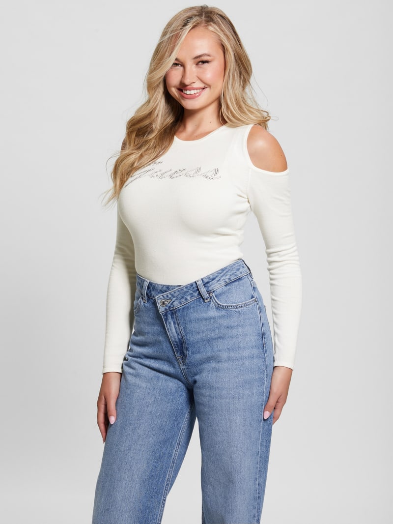 Guess cold shoulder sweater discount