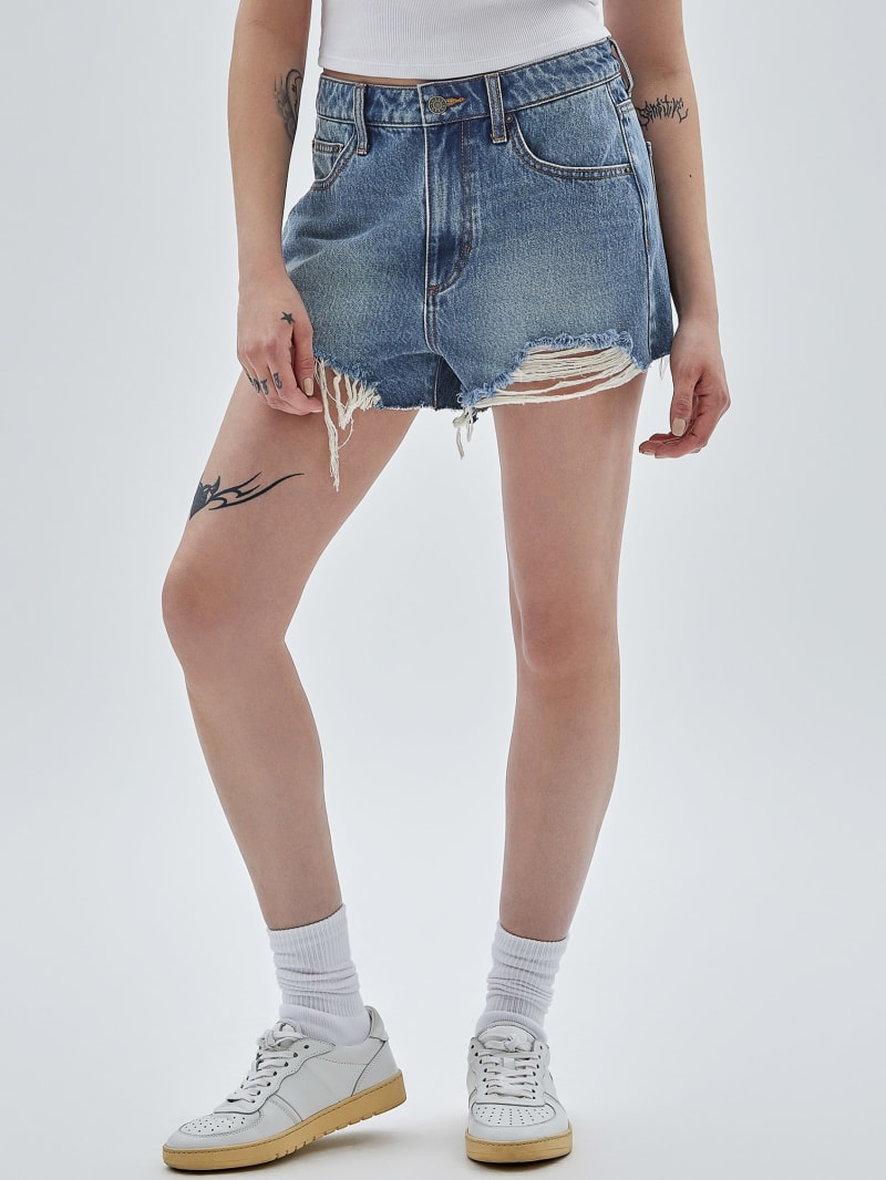 GUESS Originals Kit Destroyed Denim Shorts