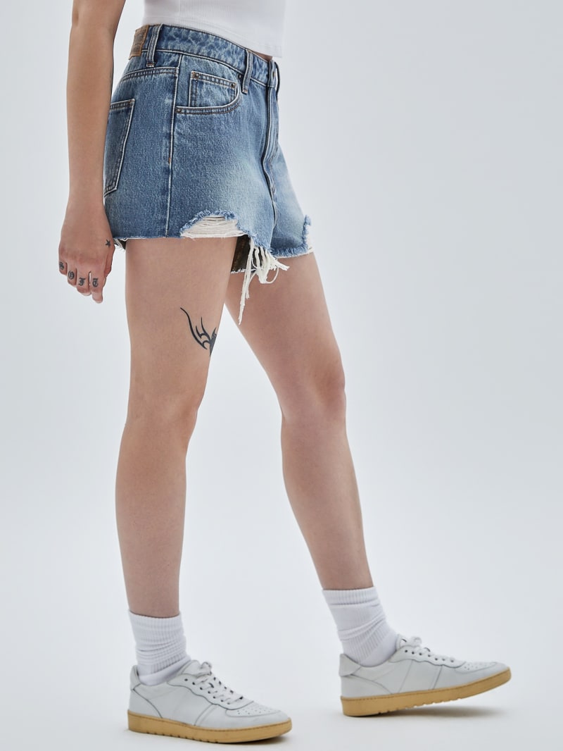 GUESS Originals Kit Destroyed Denim Shorts | GUESS