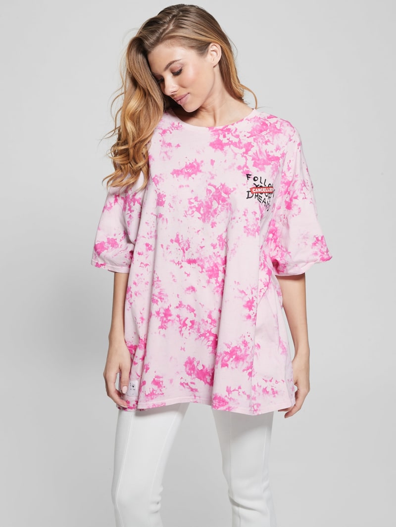 Oversized Throwing Flowers Lounge Tee | GUESS