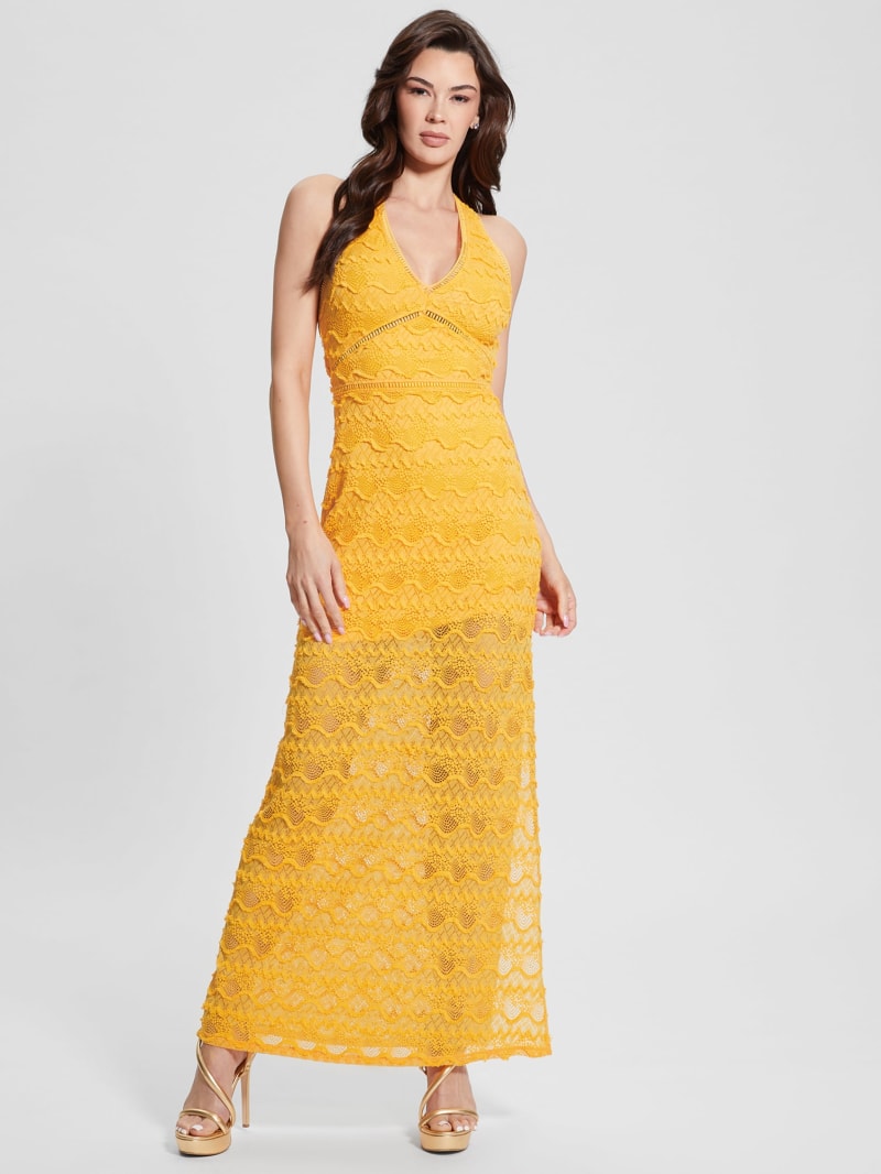 Guess yellow lace dress outlet