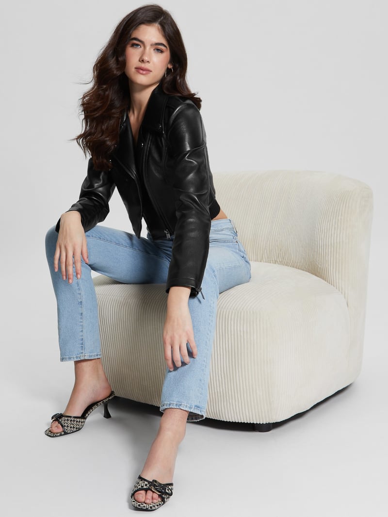 Rochelle Faux-Leather Moto Jacket | GUESS