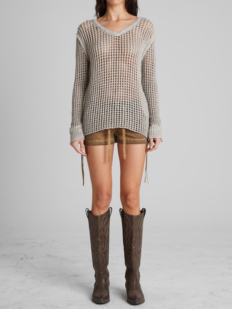 ohga CROCHET MOTIF KNIT フラワー　ニット　ベージュ　新品 ohga CROCHET MOTIF KNIT フラワー ニット ベージュ 新品 楽天