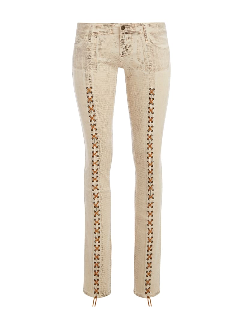Guess lace up jeans shop