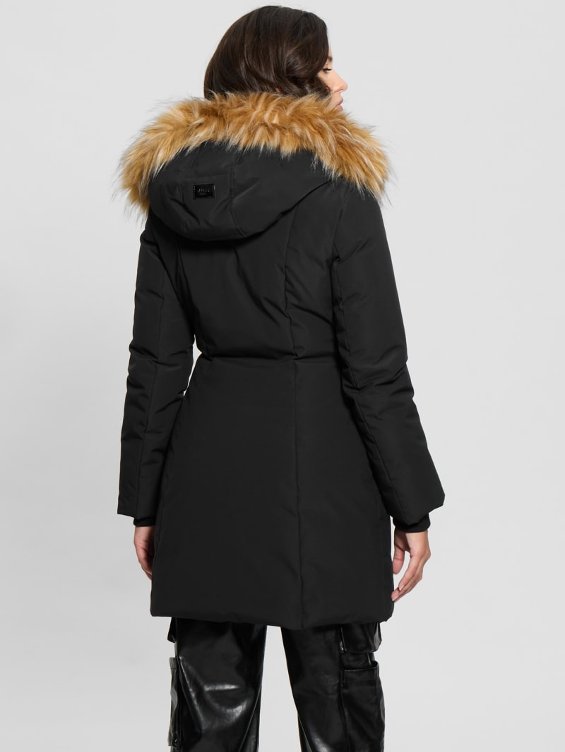 Guess black parka hot sale