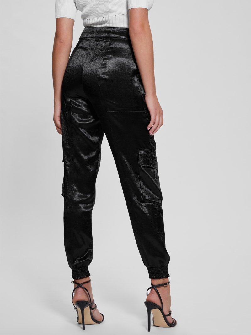 Carbon38 Black Slim Pintuck Split Hem Trousers Cigarette Pants Women's Size  S