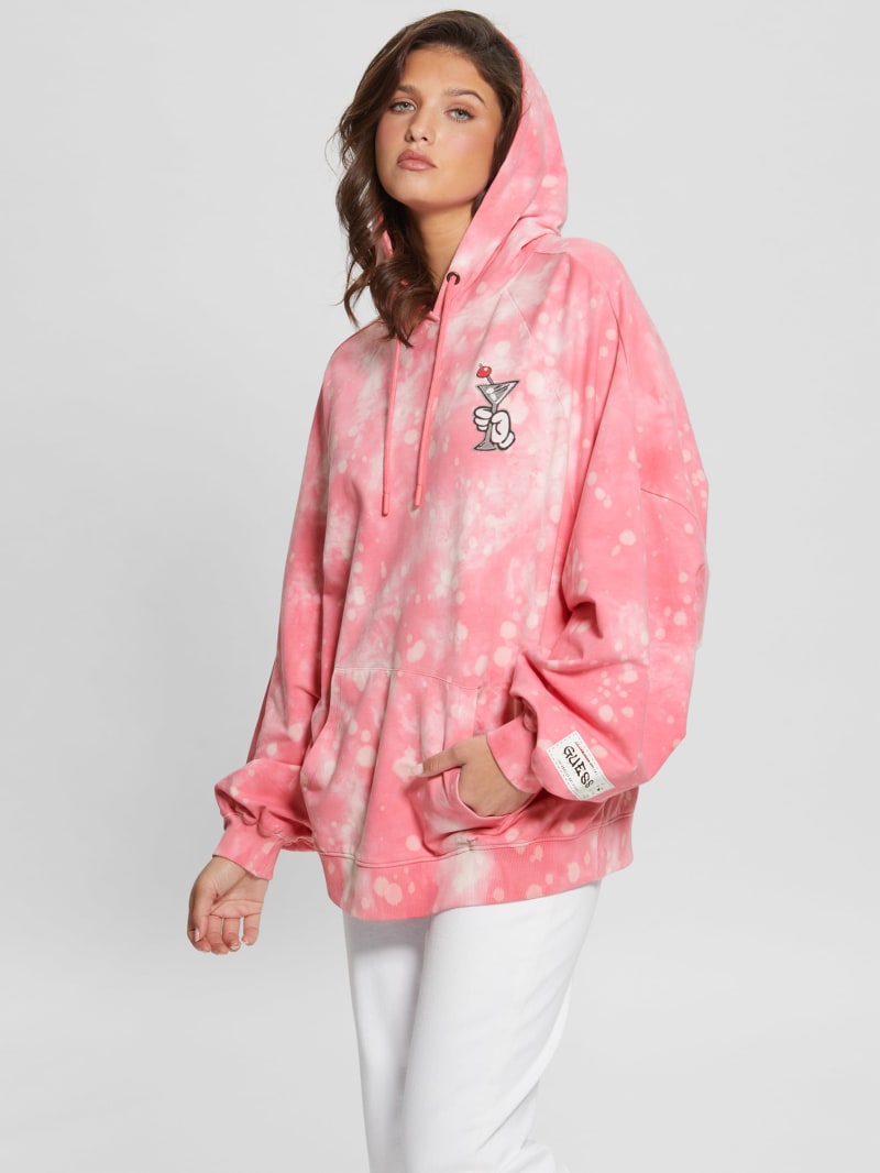 Guess sales pink hoodie