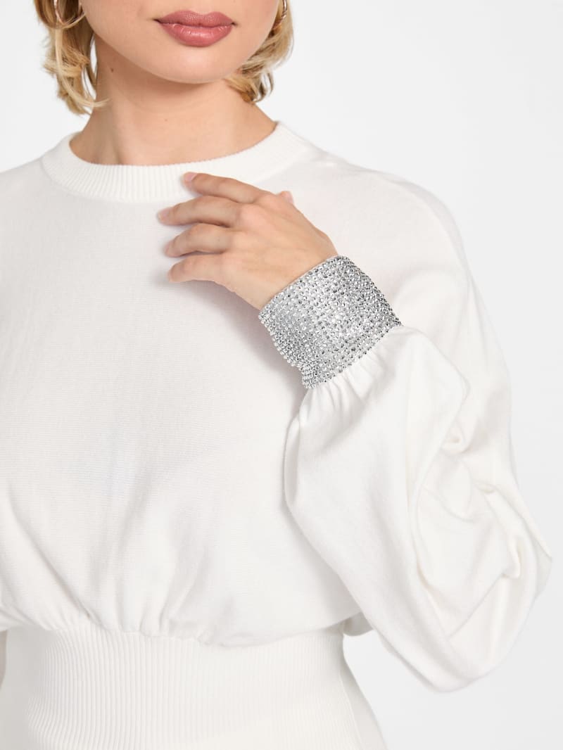 GUESS® Eco Posa Bling Cuff Sweater Women