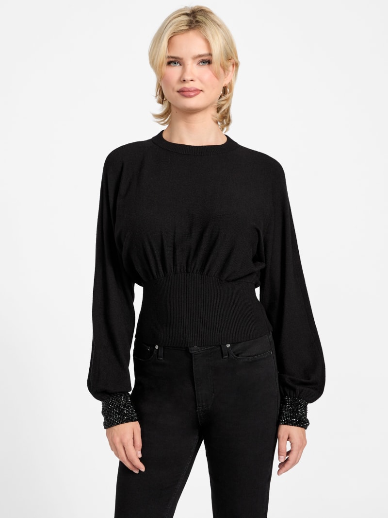 GUESS® Eco Posa Bling Cuff Sweater