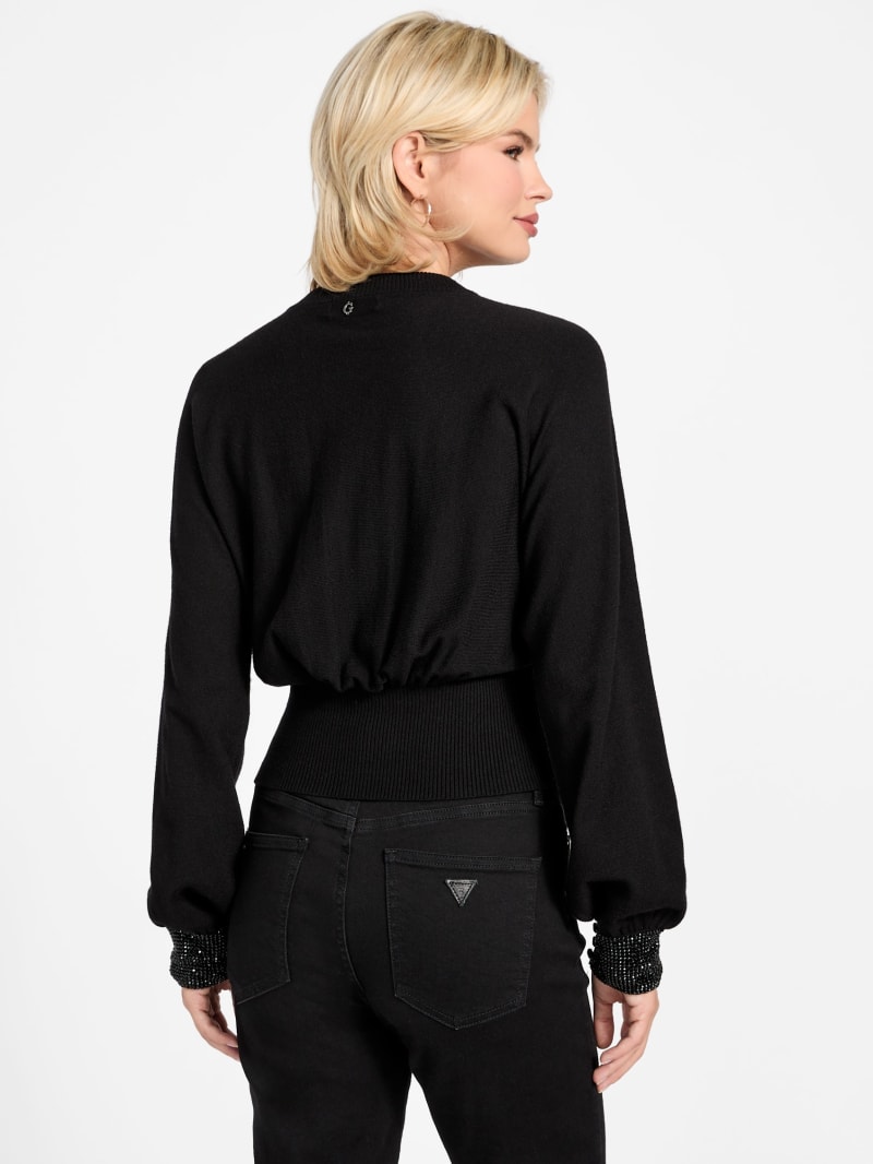 GUESS® Eco Posa Bling Cuff Sweater