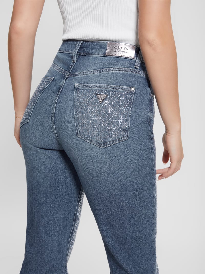 Rhinestone Quattro G Mom Jeans