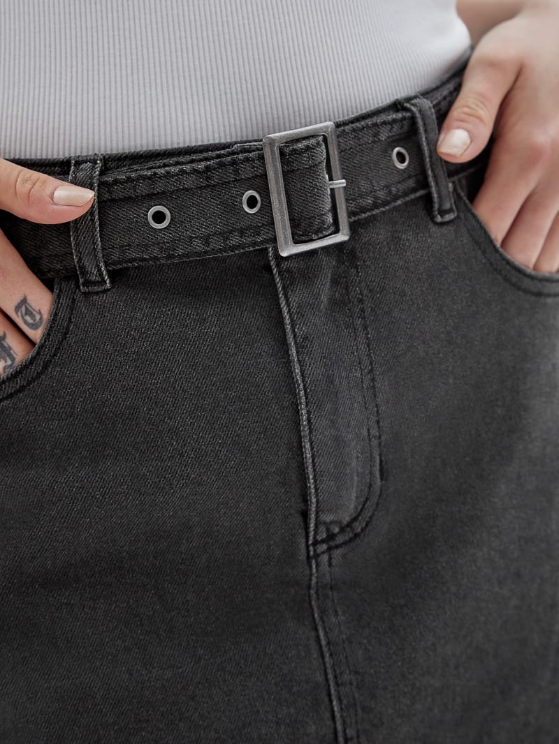 Voi jeans black denim skirt online