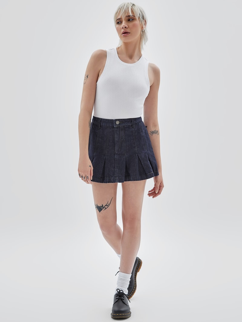 Jupe En Jean GUESS - Taille 28, Bleu Foncé, Stretch, Coupe Droite/crayon - Occasion En Excellent état