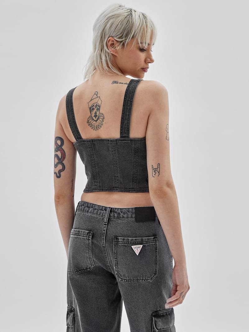 Guess denim bustier discount