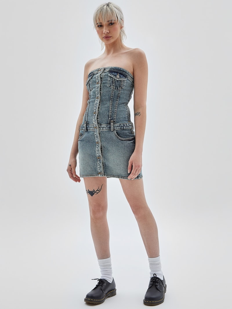 GUESS Originals Vintage Strapless Dress