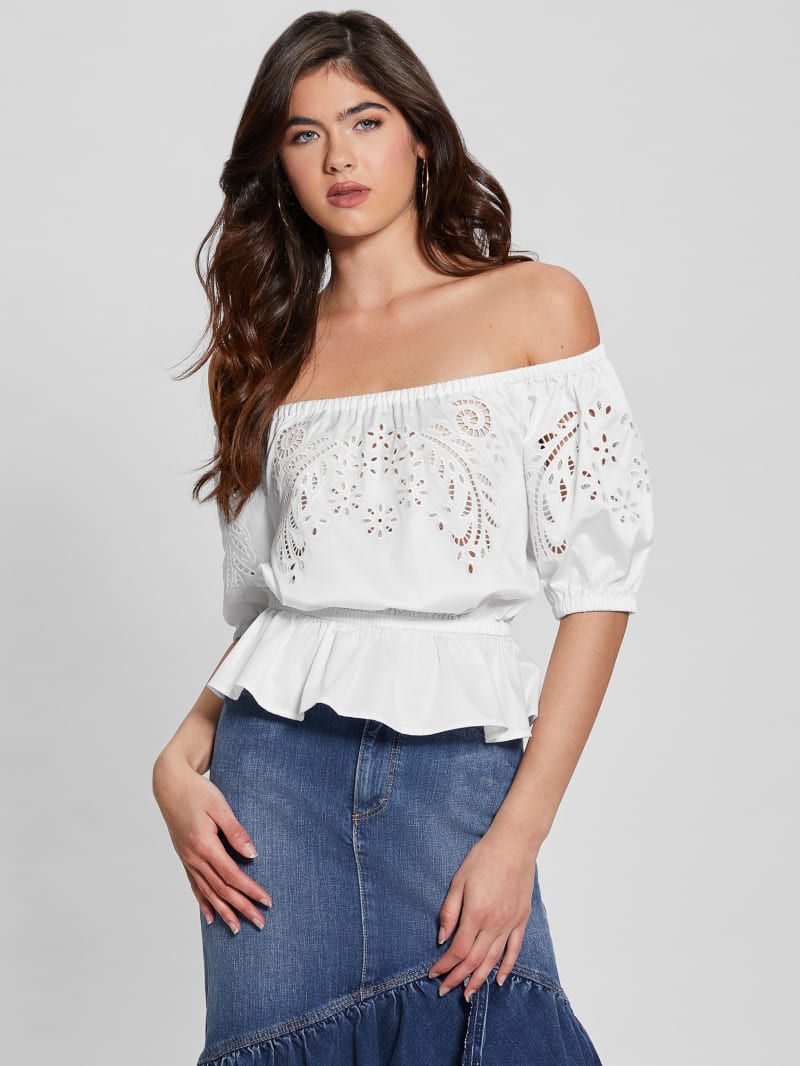 Embroidered Lazo Top