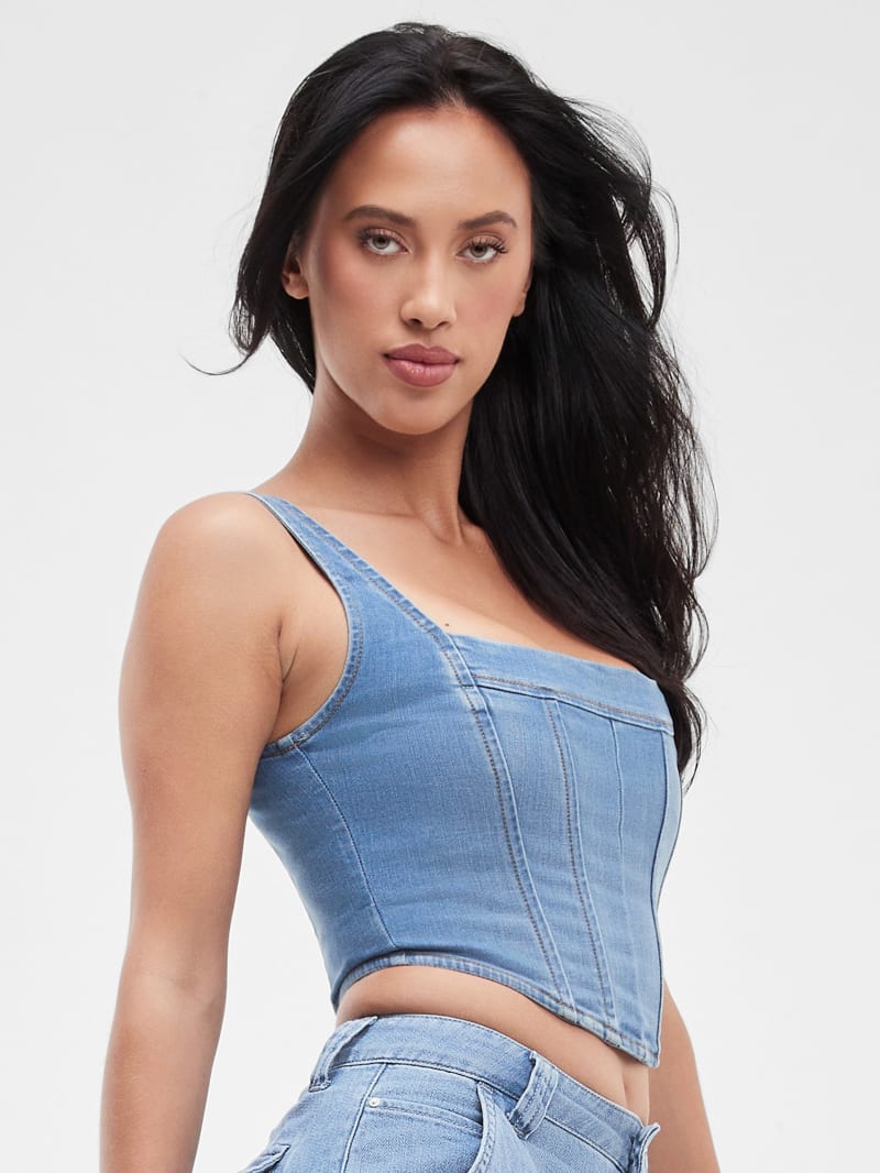 Guess denim discount bustier top