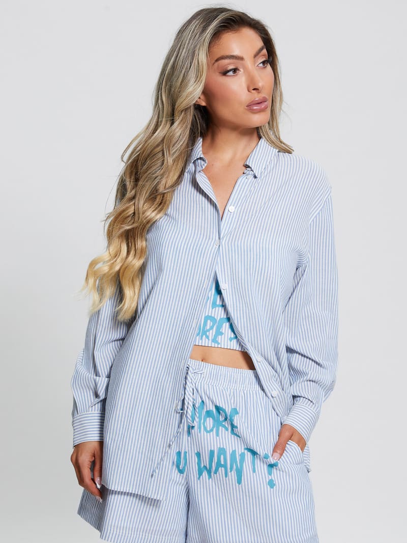 Guess women's striped discount shirts