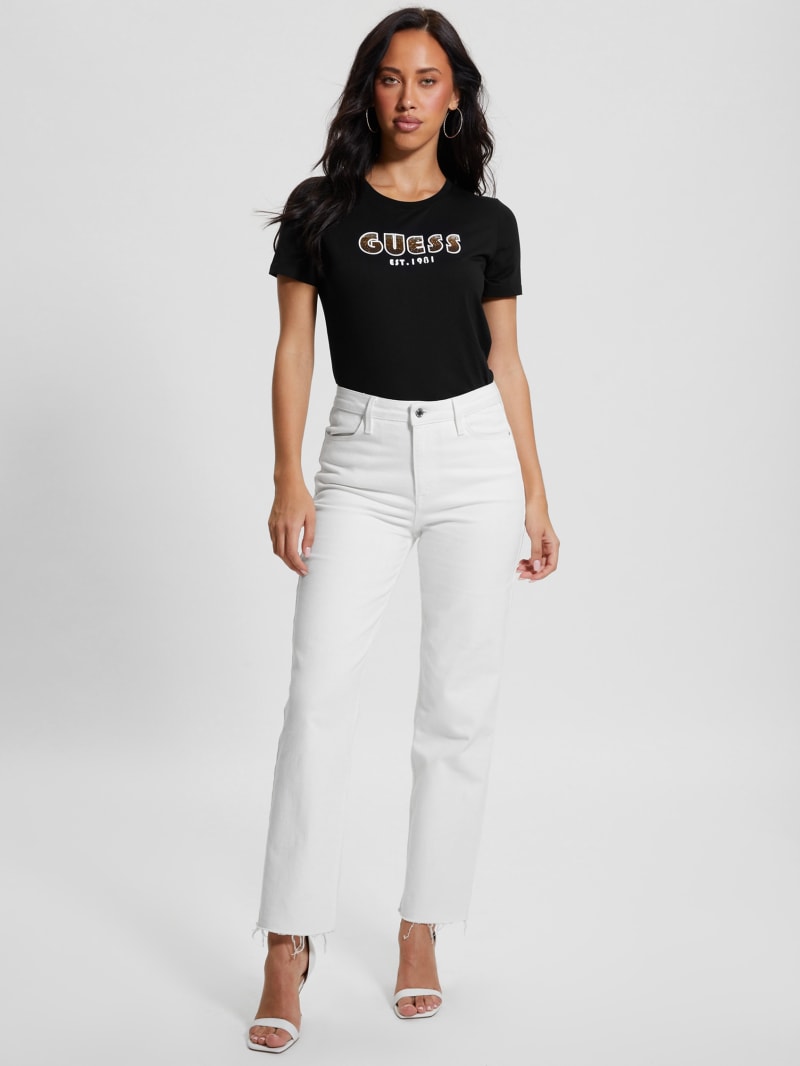 Eco Cathy Rhinestone Logo Tee