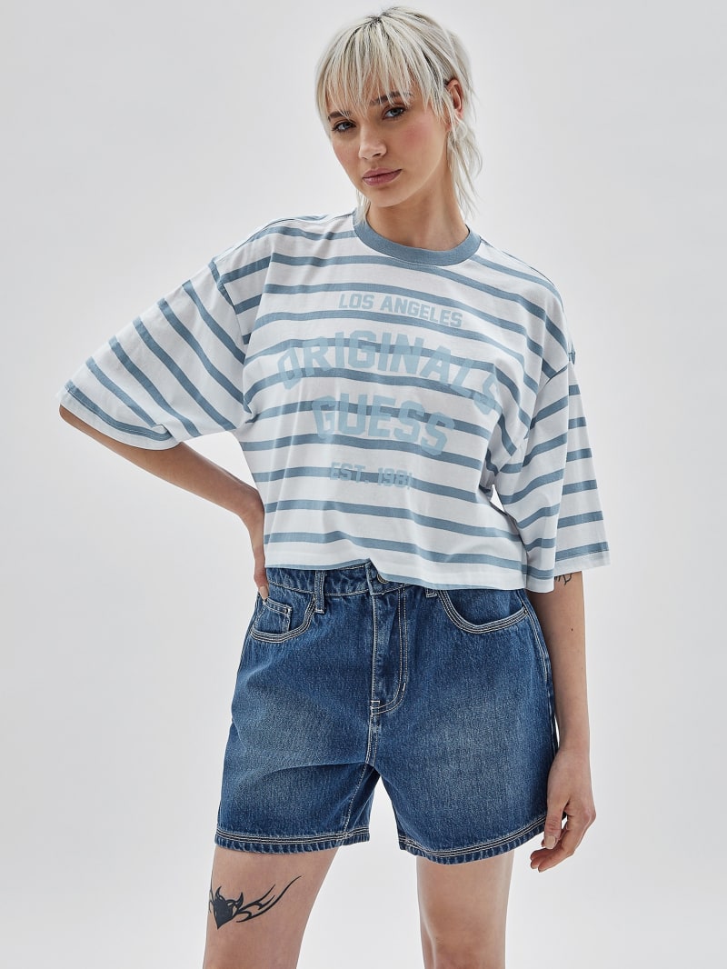 GUESS Originals Striped Cropped Shirt | GUESS