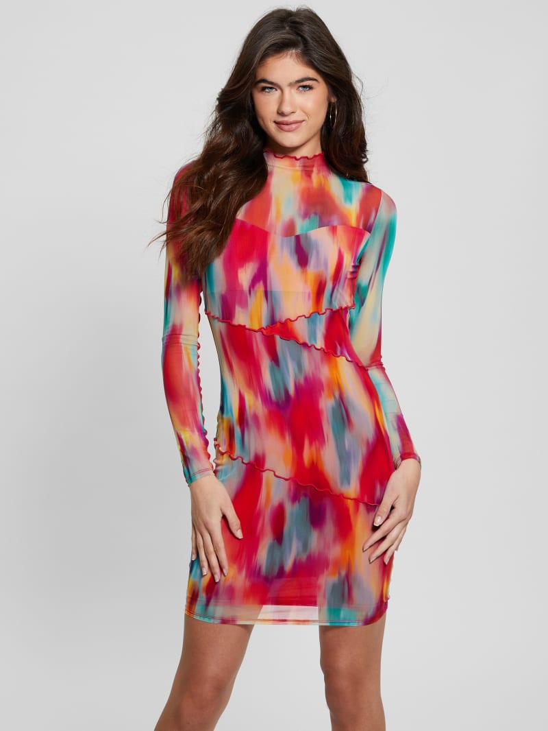 Eco Jemma Mesh Dress GUESS Canada