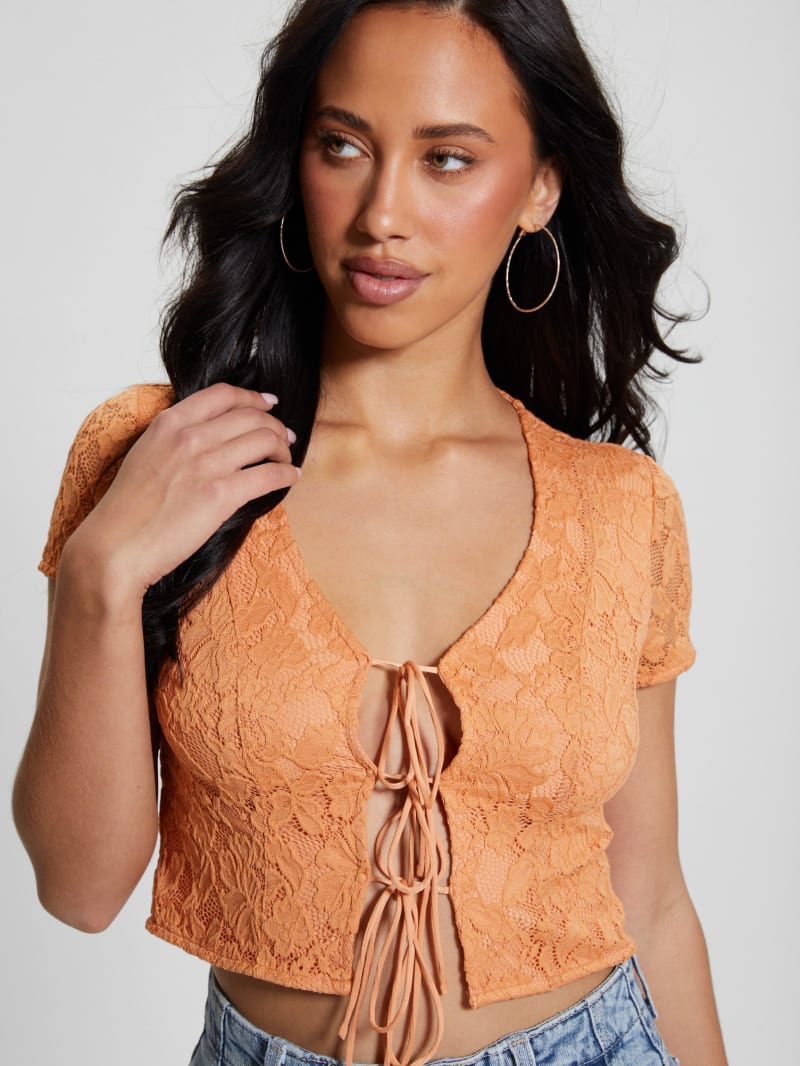 Nia Lace-Up Top