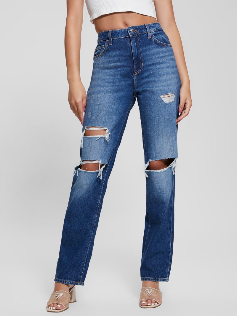 Guess ripped jeans womens hot sale