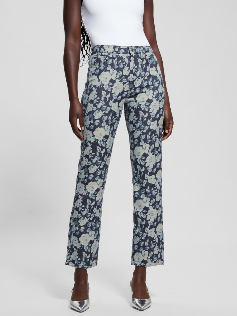 GIRLY jeans with floral print brand GUESS