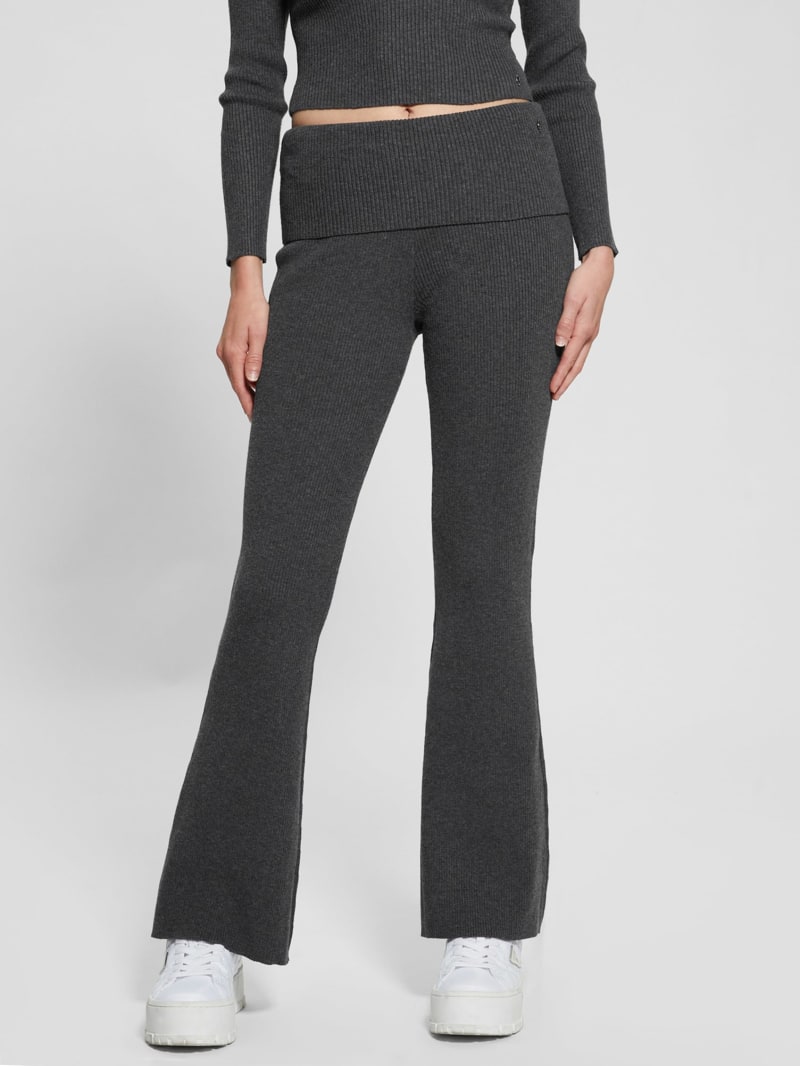 Eco Nina Foldover Rib Flare Leggings | GUESS