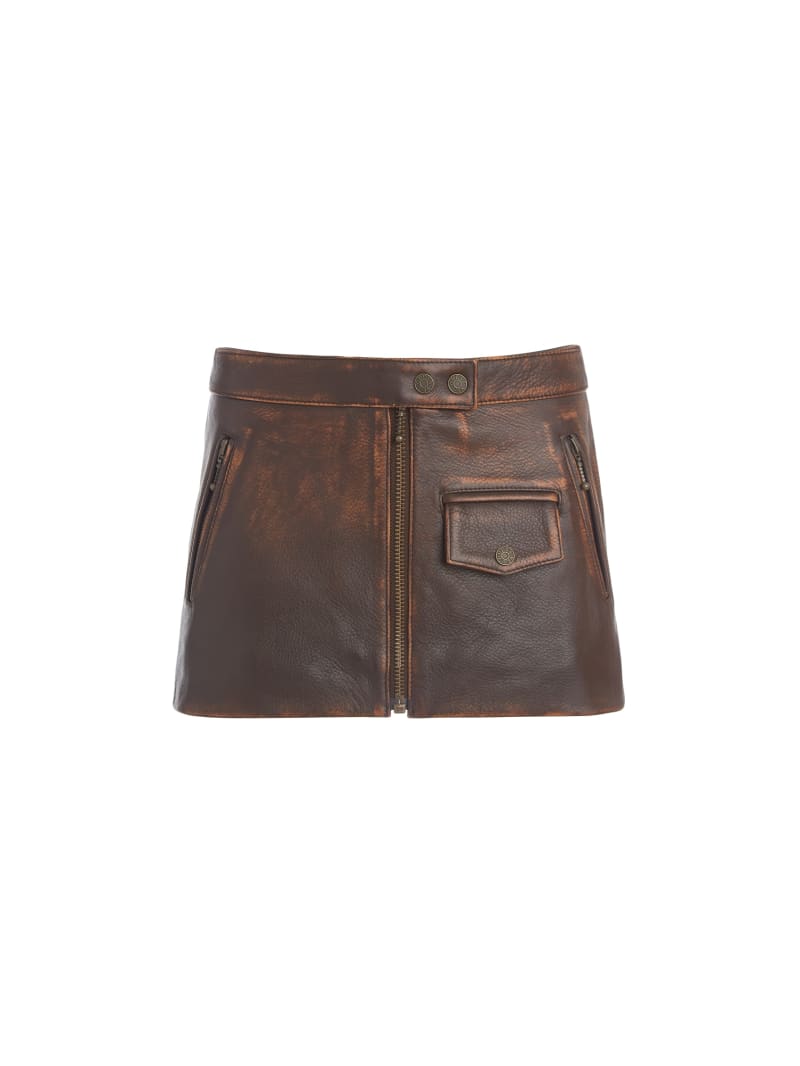 vintage leather skirt | GUESS