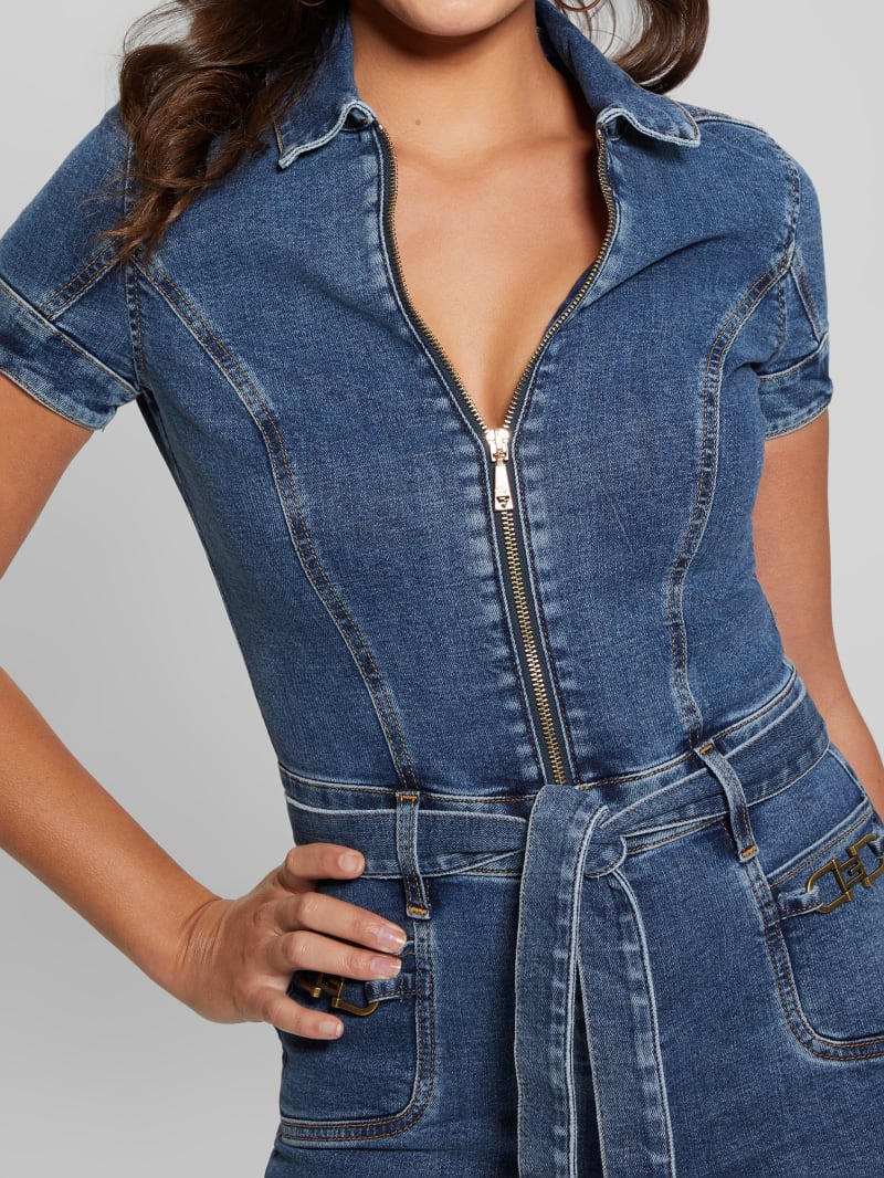 Guess bella denim romper cheap