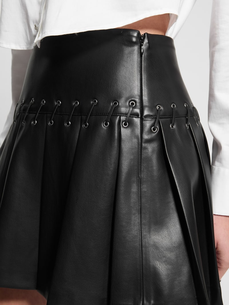 Guess white leather skirt shop