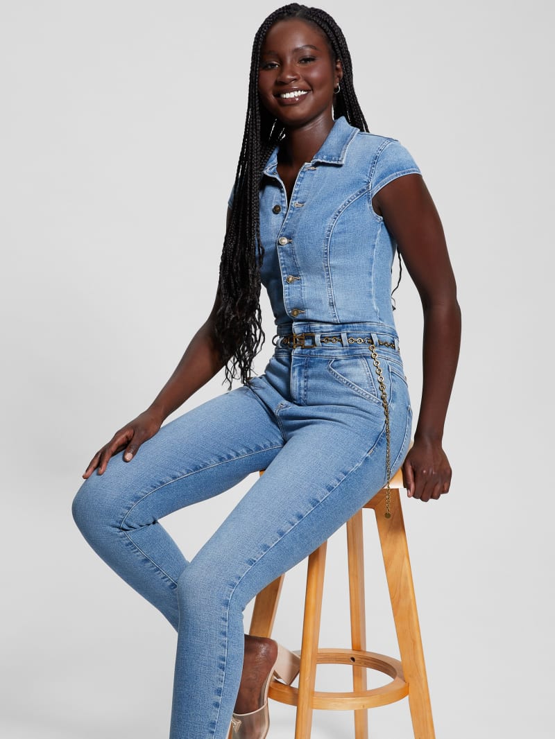 Eco Nova Belted Denim Jumpsuit