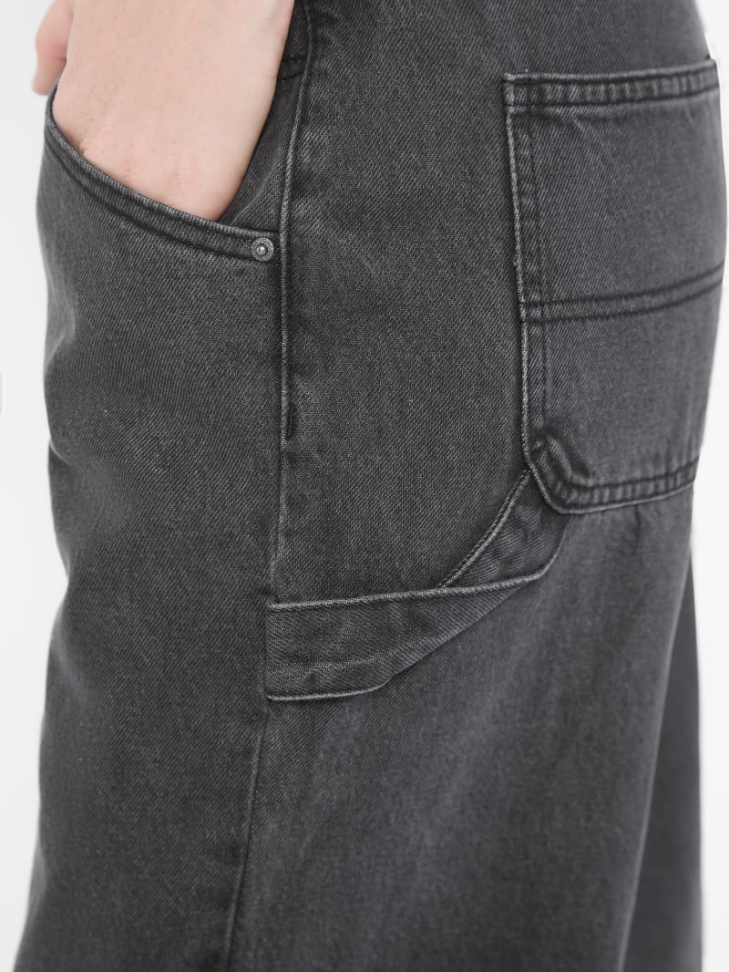 デニム・ジーパン HUECLOSET Black Carpenter Denim Pants Ben Davis® Carpenter Pants