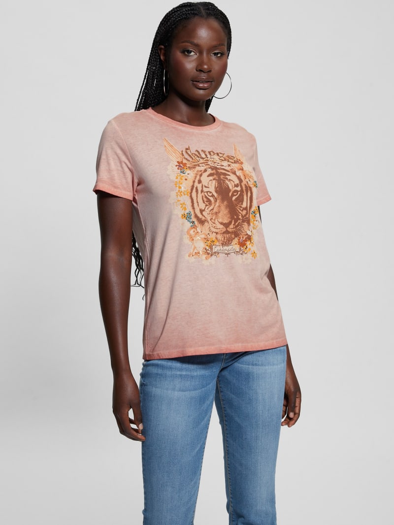 Guess tiger t shirt top