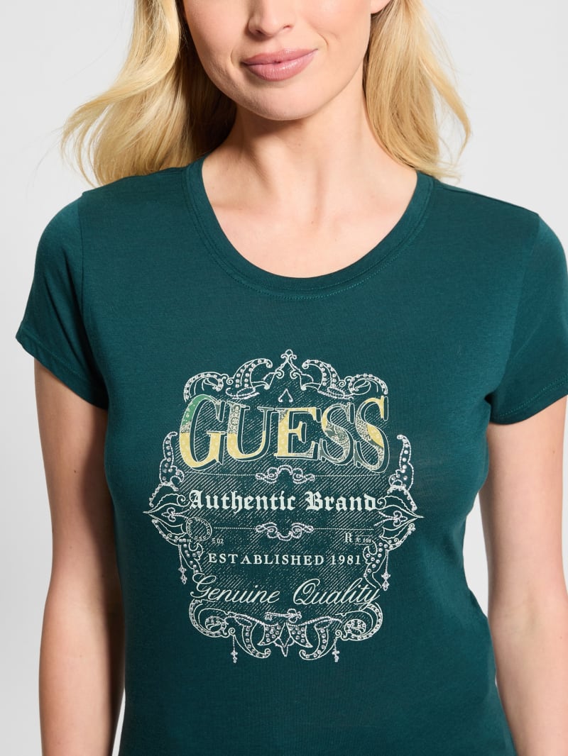 Guess round neck t shirt cheap