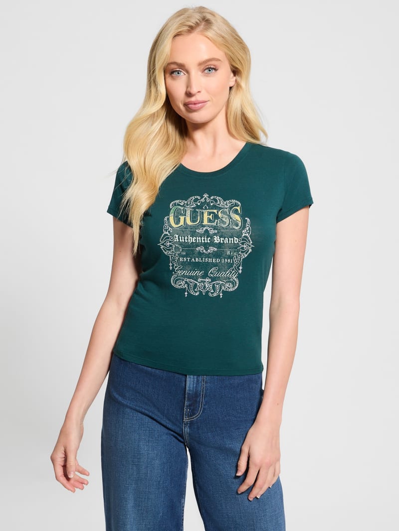 Guess t shirt green discount