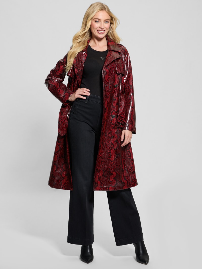GUESS® Briana Faux-Leather Trench Coat