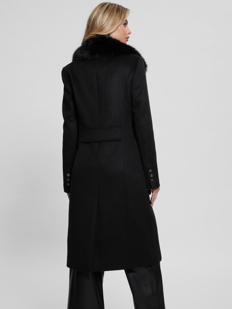 Guess long black coat outlet
