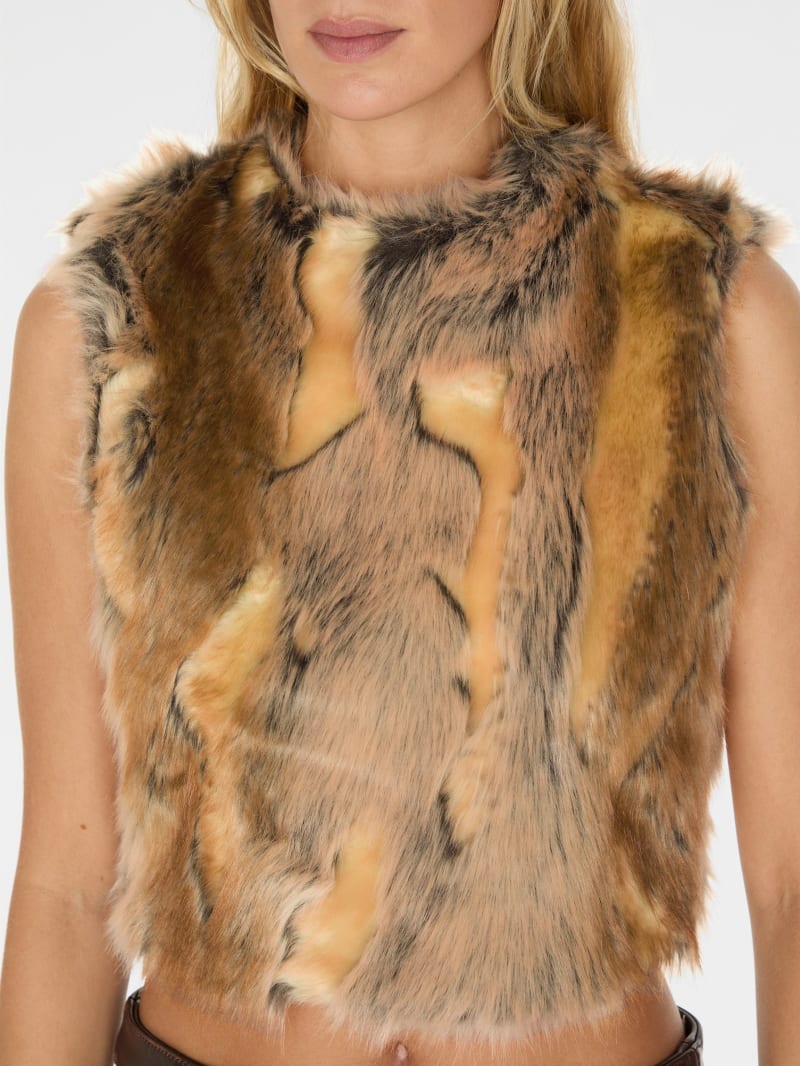 Guess posh faux fur vest 2025