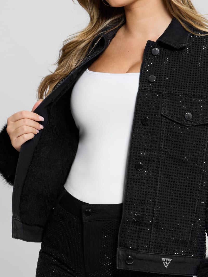 Gilda Rhinestone Denim Jacket | GUESS